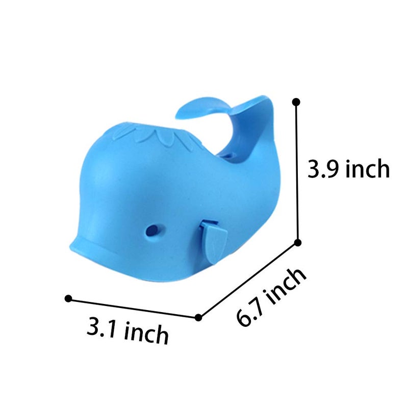 ALIBEBE Faucet Cover Bathtub Baby Tub - Bath Spout Cover Baby Bathtub, Faucet Cover Baby Bathtub Silicone Whale for Kids, Toddlers, Blue () - Image 2